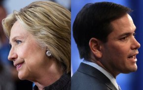 A combo picture of Hillary Clinton and Marco Rubio (AFP Photo/)