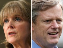 Attorney General Martha Coakley has a 41 to 26 percent edge on the leading Republican, Charlie Baker, in a head-to-head contest. (AP)