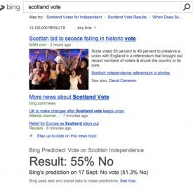 Bing Scotland result