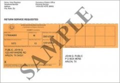Sample Voter Regisration Card