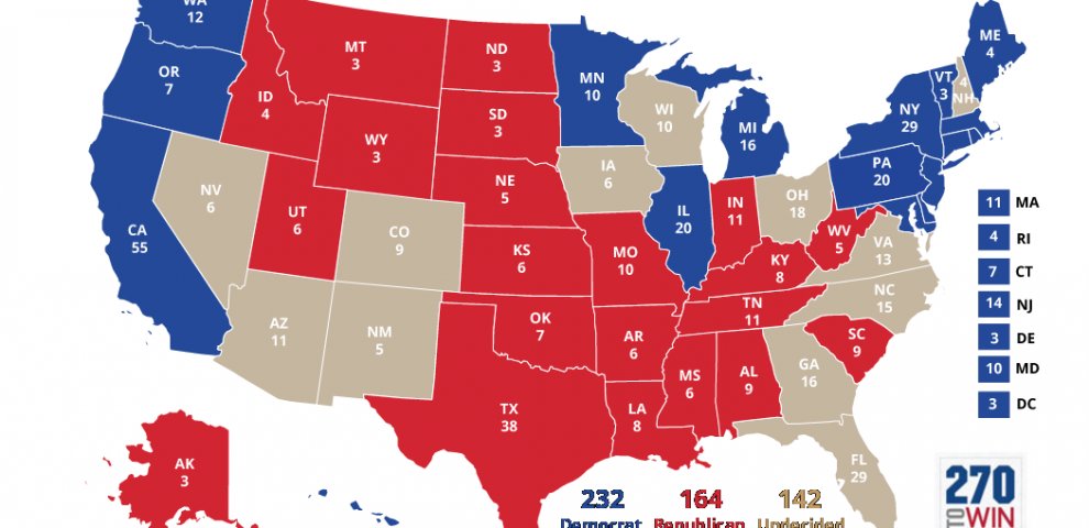 Interactive presidential election Map