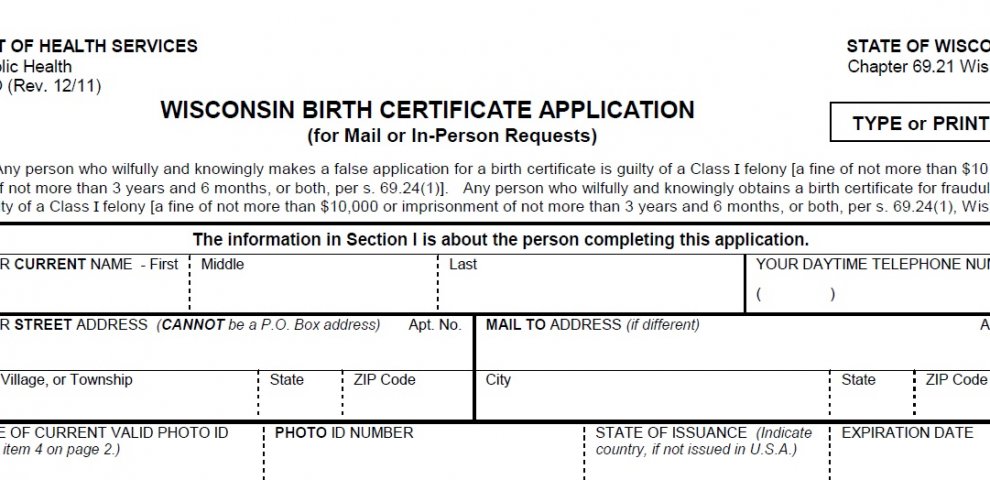 Voter Registration form Wisconsin