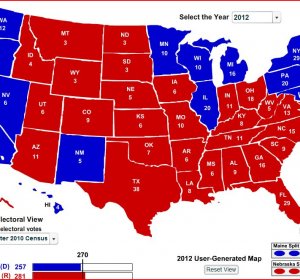 2012 electoral College map