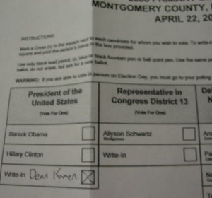 Absentee ballot can