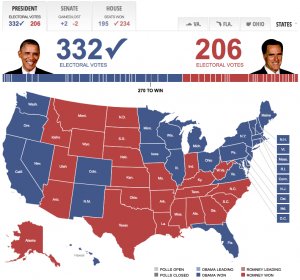 Electoral College map 2012