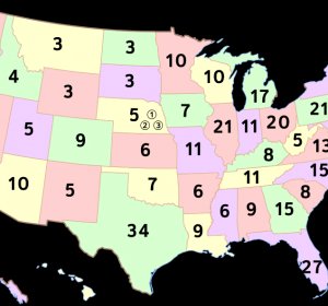 Map of Electoral College