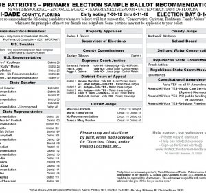 Miami Dade sample ballot