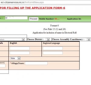 New Voter card form