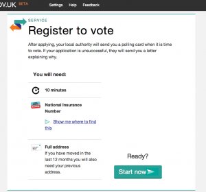 Online electoral registration