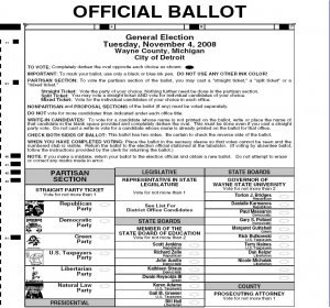 Sample Voting ballot templates