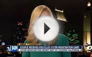 CA. Obamacare Sends Out Voter Registration Cards Premarked