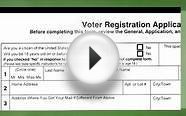 Filling Out A Voter Registration Form