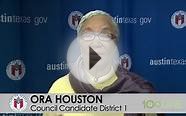 Ora Houston 2014 Candidate Statement for District 1